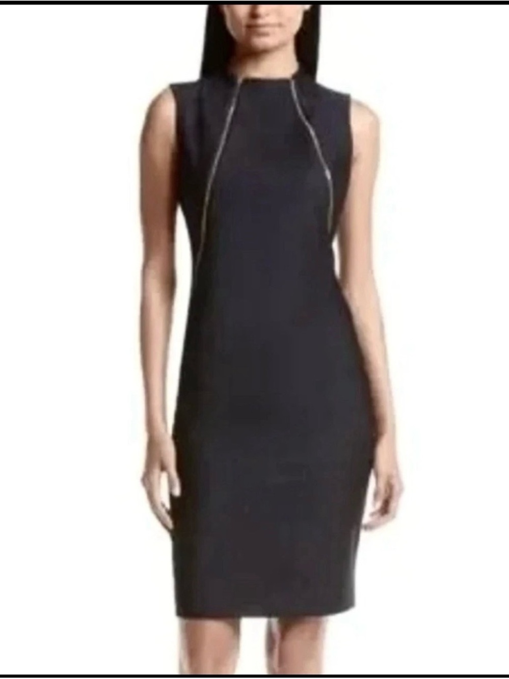 Calvin Klein Sleeveless Sheath Black Dress Size 14, Business Cocktail Office EUC